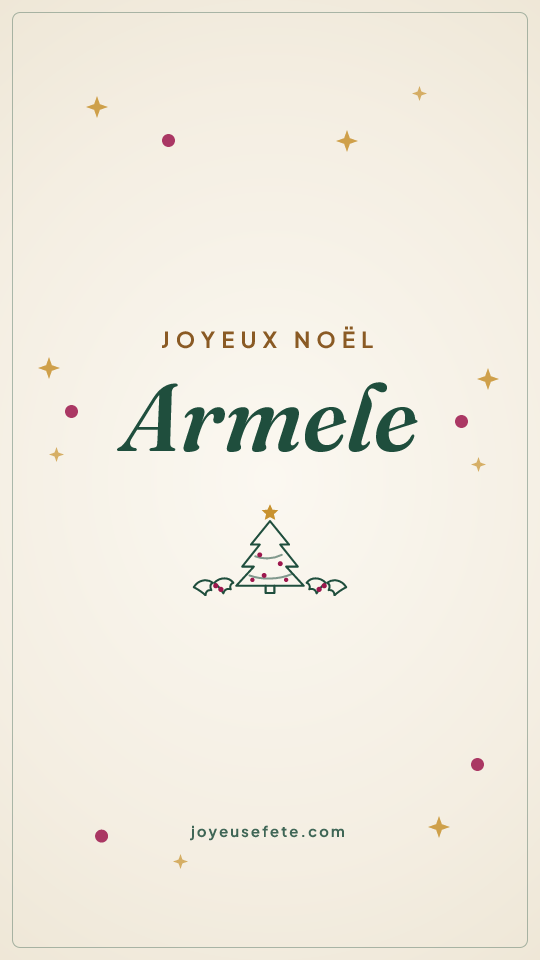 Image « Joyeux Noël Armele » au format story