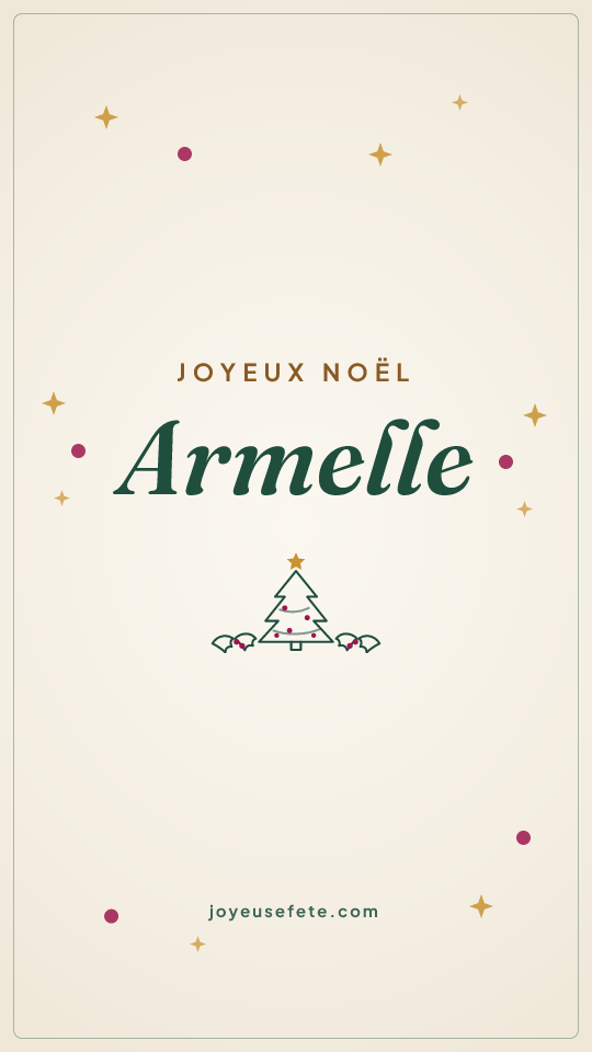Image « Joyeux Noël Armelle » au format story