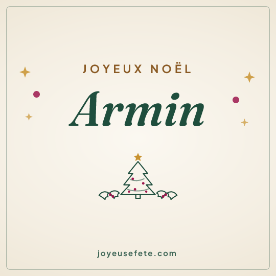 Image carrée « Joyeux Noël Armin » pour WhatsApp