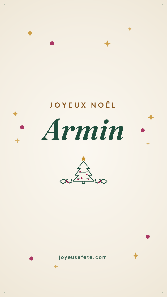 Image « Joyeux Noël Armin » au format story