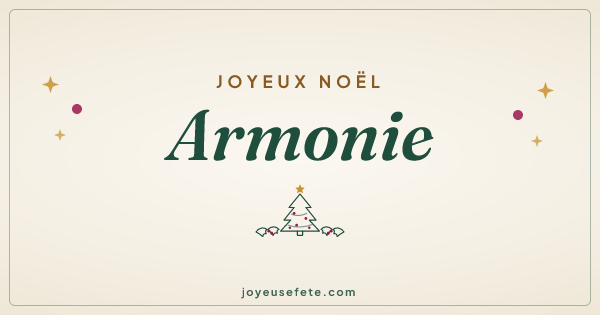 Image « Joyeux Noël Armonie » au format large