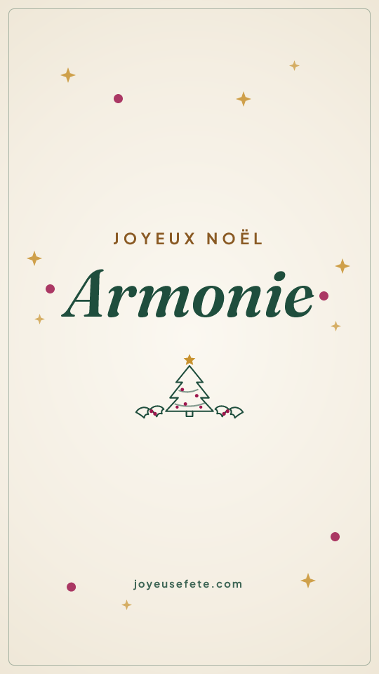 Image « Joyeux Noël Armonie » au format story