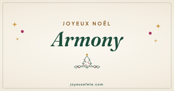 Image « Joyeux Noël Armony » au format large