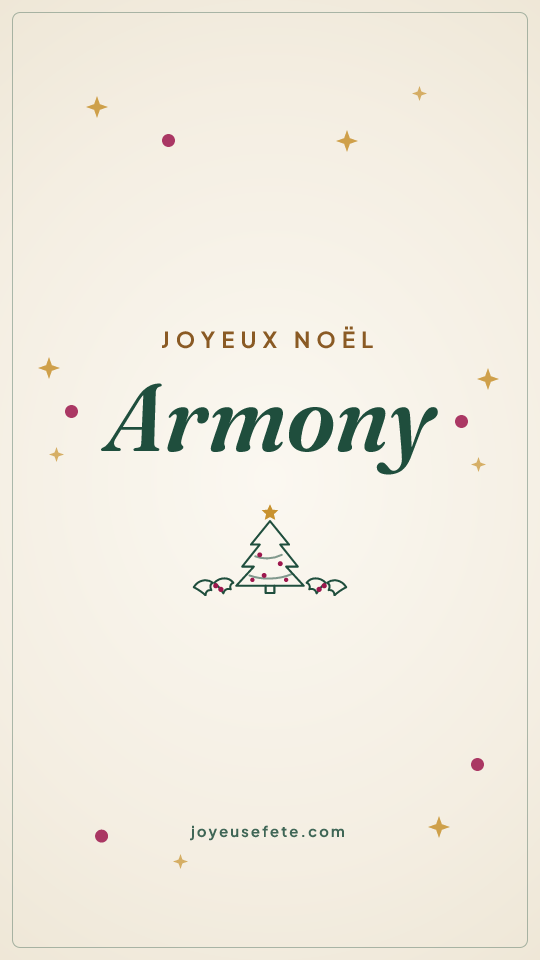 Image « Joyeux Noël Armony » au format story