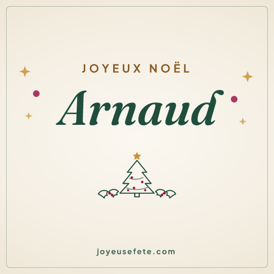 Image carrée « Joyeux Noël Arnaud » pour WhatsApp