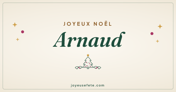 Image « Joyeux Noël Arnaud » au format large