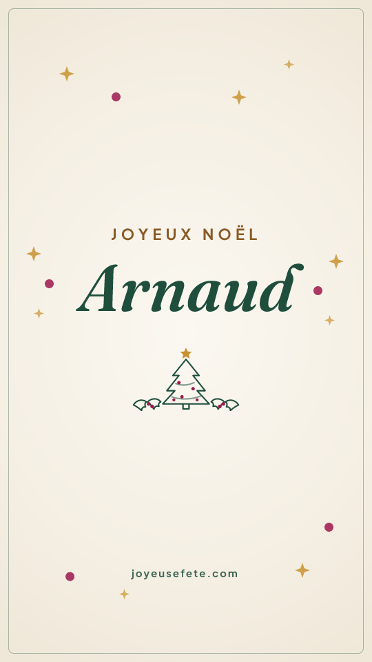 Image « Joyeux Noël Arnaud » au format story