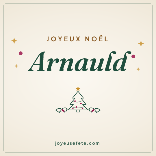 Image carrée « Joyeux Noël Arnauld » pour WhatsApp