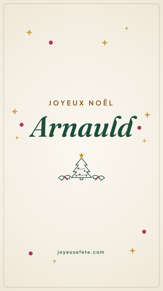Image « Joyeux Noël Arnauld » au format story