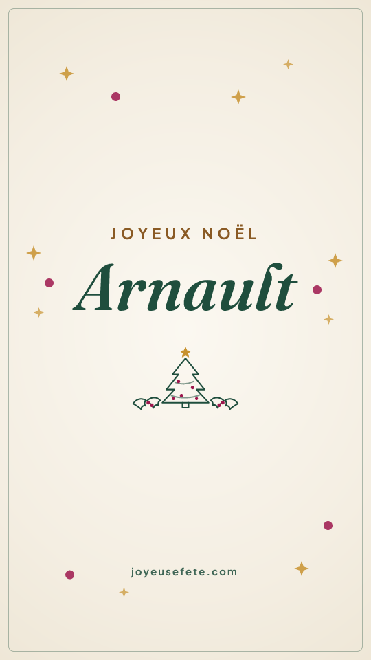 Image « Joyeux Noël Arnault » au format story