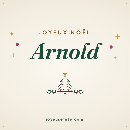 Image carrée « Joyeux Noël Arnold » pour WhatsApp