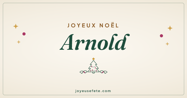 Image « Joyeux Noël Arnold » au format large