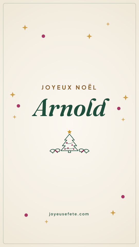 Image « Joyeux Noël Arnold » au format story
