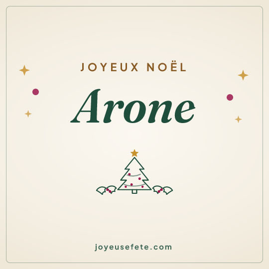 Image carrée « Joyeux Noël Arone » pour WhatsApp