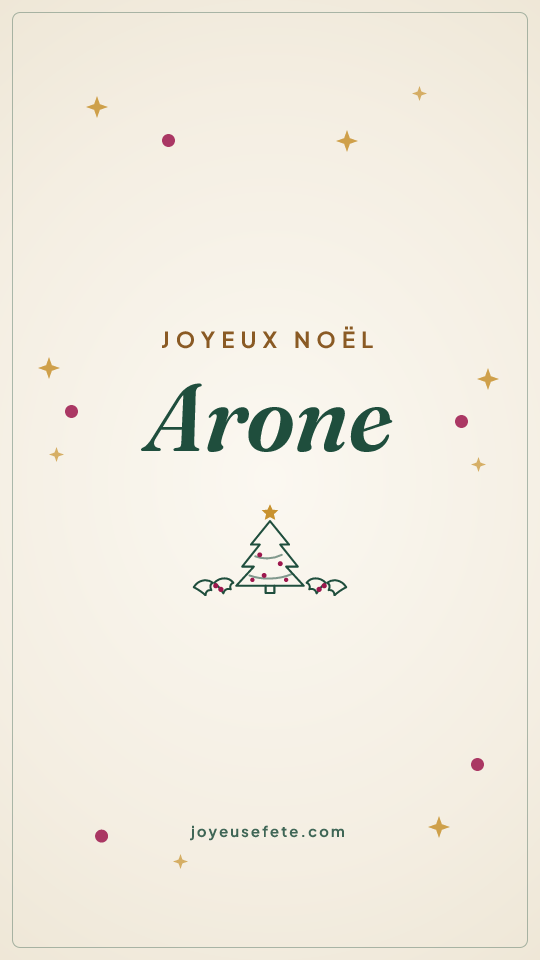 Image « Joyeux Noël Arone » au format story