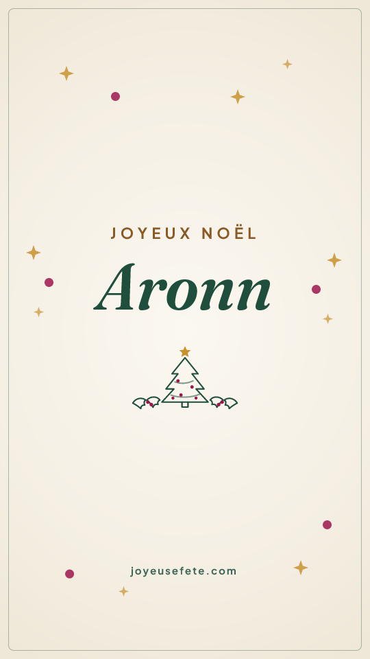Image « Joyeux Noël Aronn » au format story