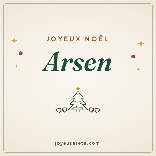 Image carrée « Joyeux Noël Arsen » pour WhatsApp