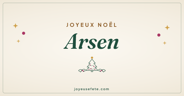 Image « Joyeux Noël Arsen » au format large
