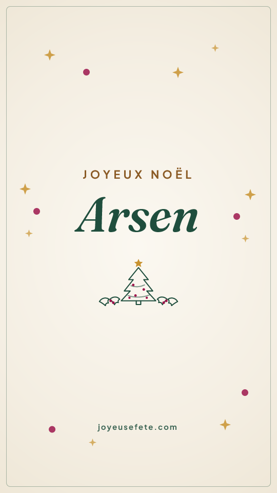 Image « Joyeux Noël Arsen » au format story