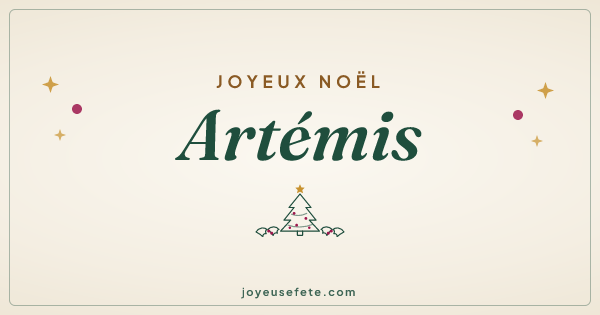 Image « Joyeux Noël Artémis » au format large