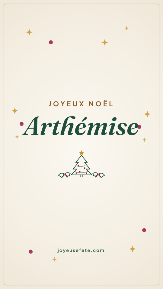 Image « Joyeux Noël Arthémise » au format story