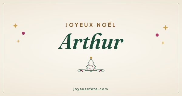 Image « Joyeux Noël Arthur » au format large