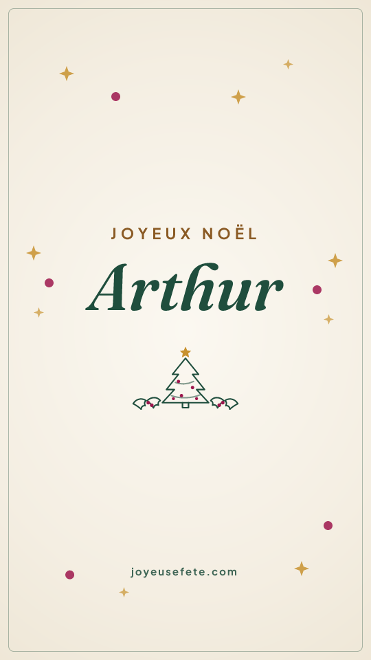 Image « Joyeux Noël Arthur » au format story