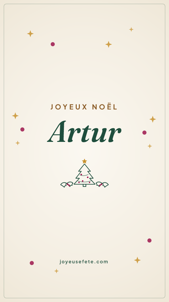 Image « Joyeux Noël Artur » au format story