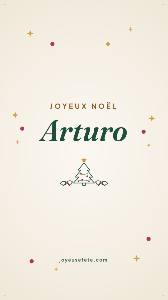 Image « Joyeux Noël Arturo » au format story