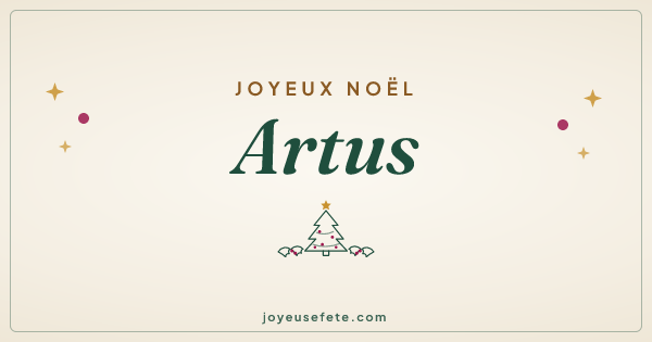 Image « Joyeux Noël Artus » au format large