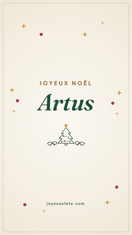Image « Joyeux Noël Artus » au format story