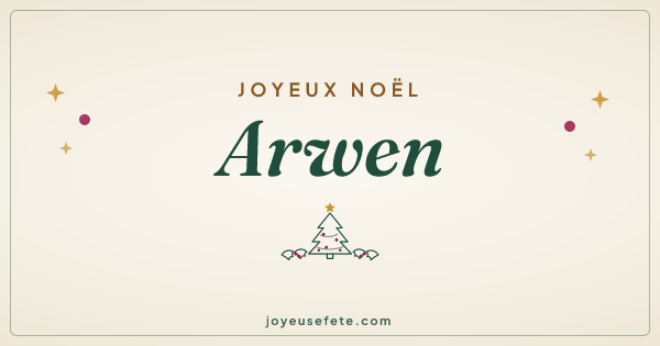 Image « Joyeux Noël Arwen » au format large