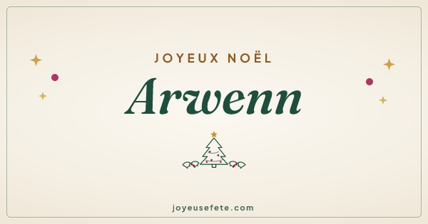 Image « Joyeux Noël Arwenn » au format large