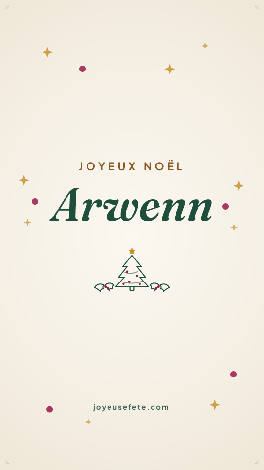 Image « Joyeux Noël Arwenn » au format story