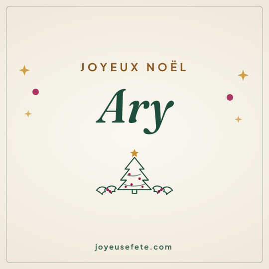 Image carrée « Joyeux Noël Ary » pour WhatsApp