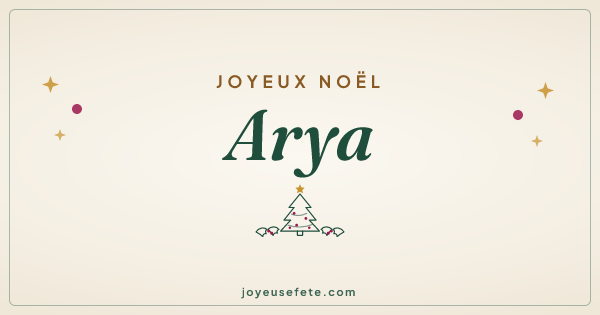 Image « Joyeux Noël Arya » au format large