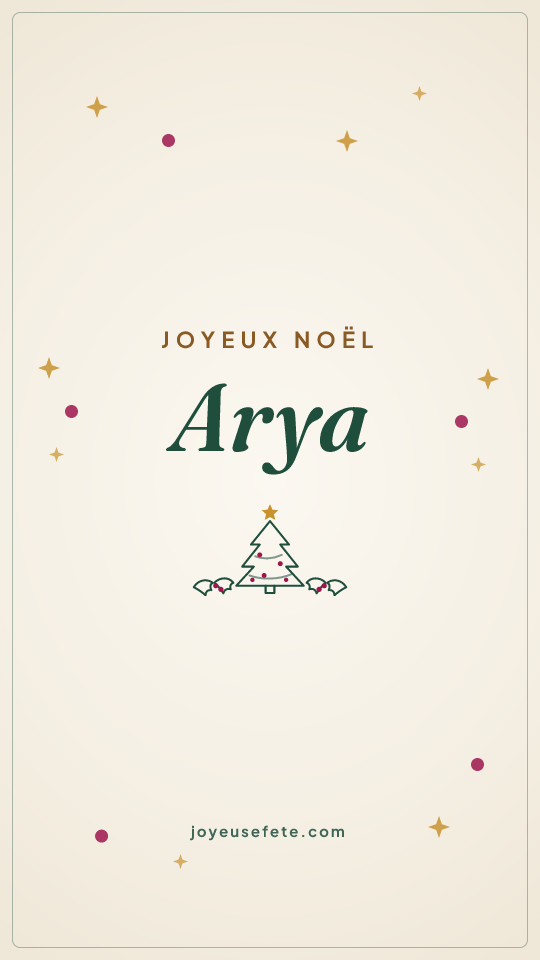 Image « Joyeux Noël Arya » au format story