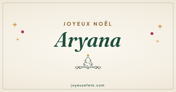 Image « Joyeux Noël Aryana » au format large