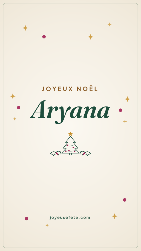 Image « Joyeux Noël Aryana » au format story
