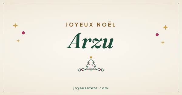 Image « Joyeux Noël Arzu » au format large