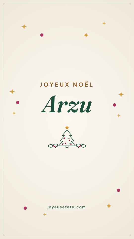 Image « Joyeux Noël Arzu » au format story