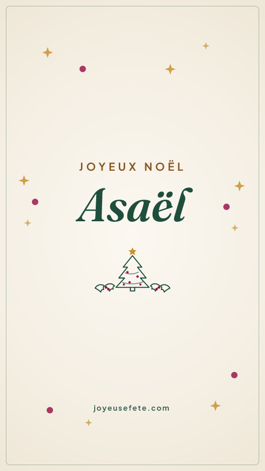 Image « Joyeux Noël Asaël » au format story