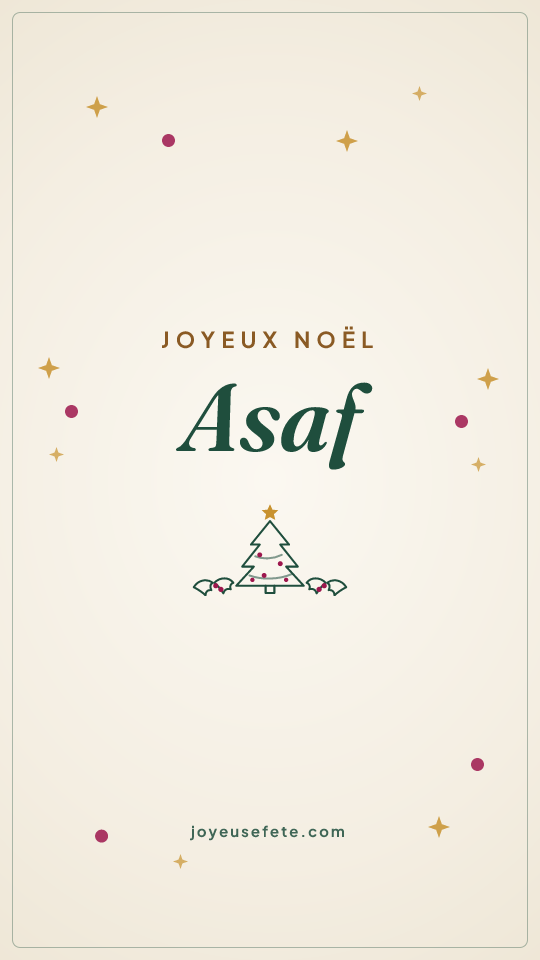 Image « Joyeux Noël Asaf » au format story