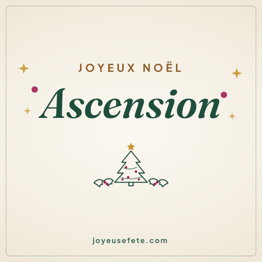 Image carrée « Joyeux Noël Ascension » pour WhatsApp