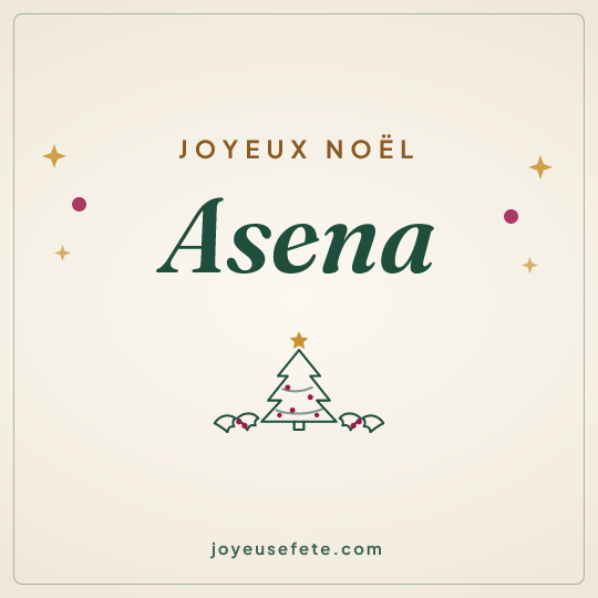 Image carrée « Joyeux Noël Asena » pour WhatsApp