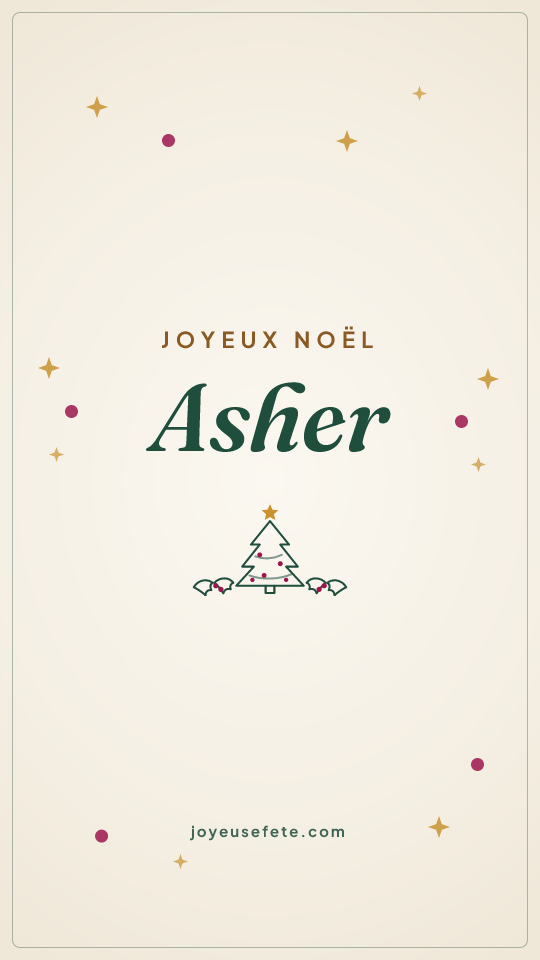 Image « Joyeux Noël Asher » au format story