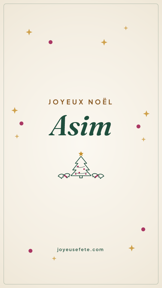 Image « Joyeux Noël Asim » au format story