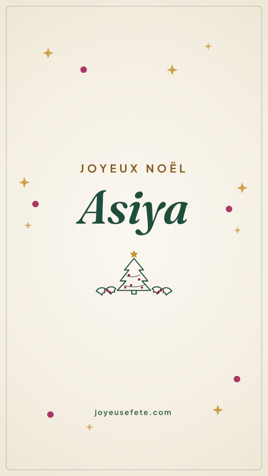 Image « Joyeux Noël Asiya » au format story