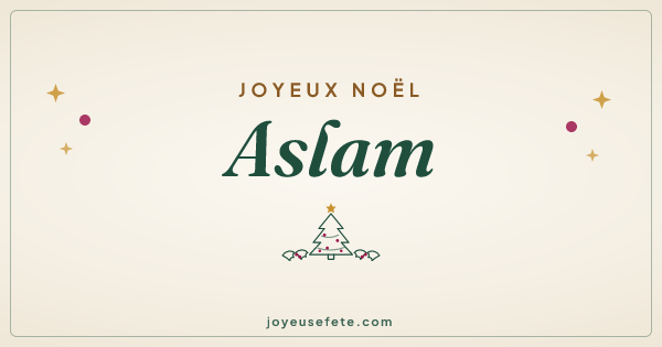 Image « Joyeux Noël Aslam » au format large