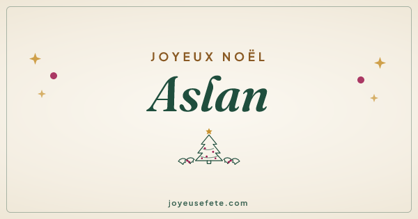Image « Joyeux Noël Aslan » au format large